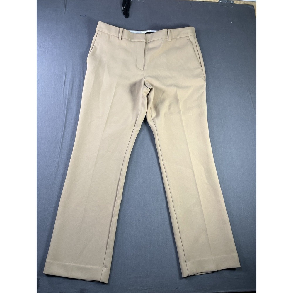 Ann Taylor The Sophia Straight Leg Mid Rise 12P Pants Beige